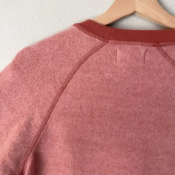 Feat BlanketBlend Crewneck Sweater in Cayenne Size S Fleece Casual Lounge - Picture 9 of 11